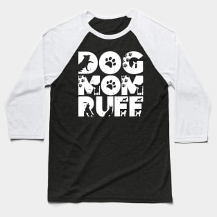 dog mum ruff funny , dog lover vintage valentines funny dog Baseball T-Shirt